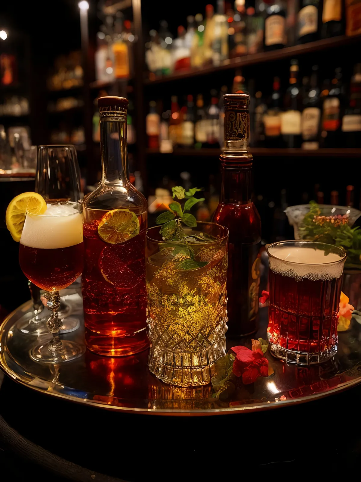 Picture of Gleaming Glassware Sparkling at Joyous Restaurant Party