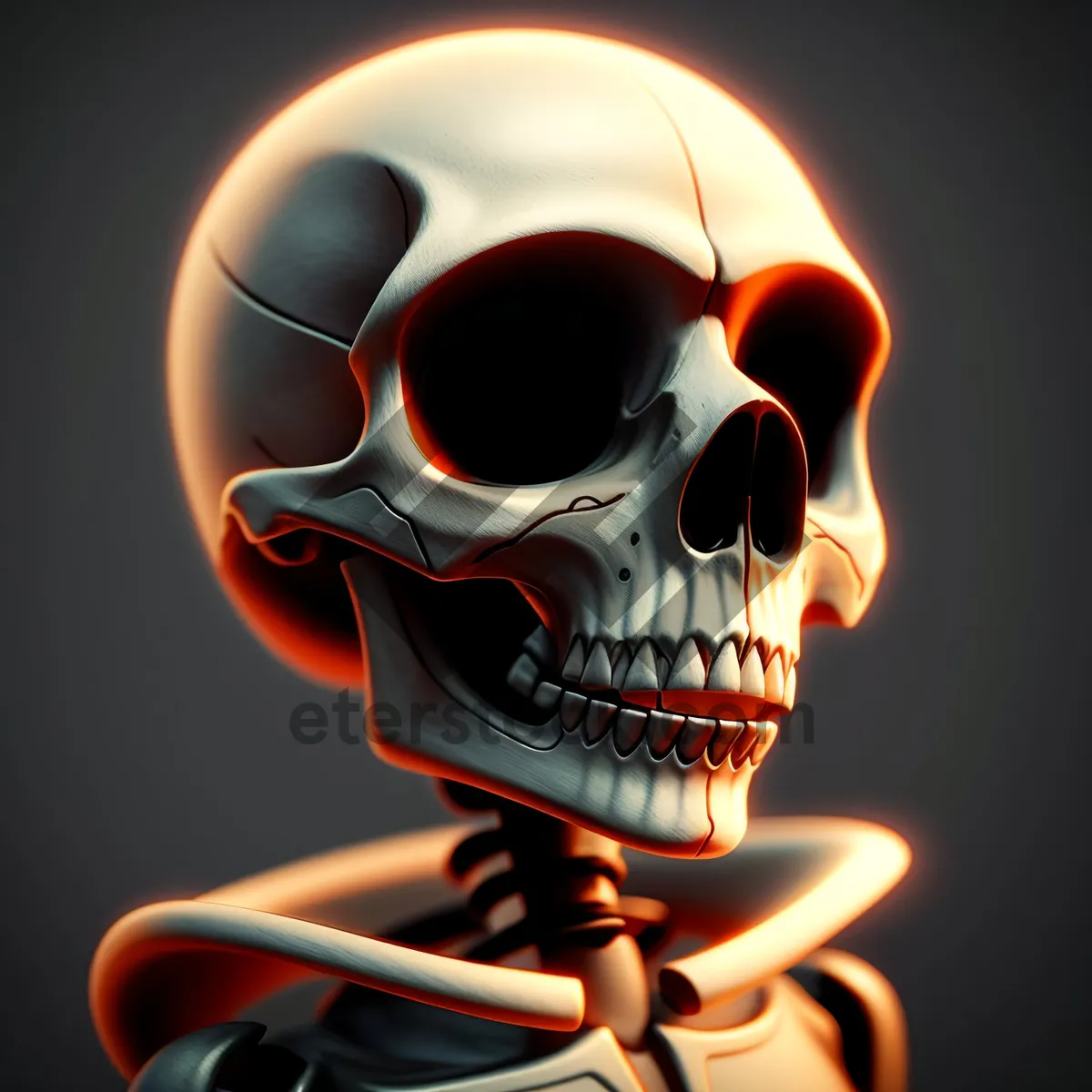 Picture of Spooky Skeleton Head - Conceptual Anatomy of Fear