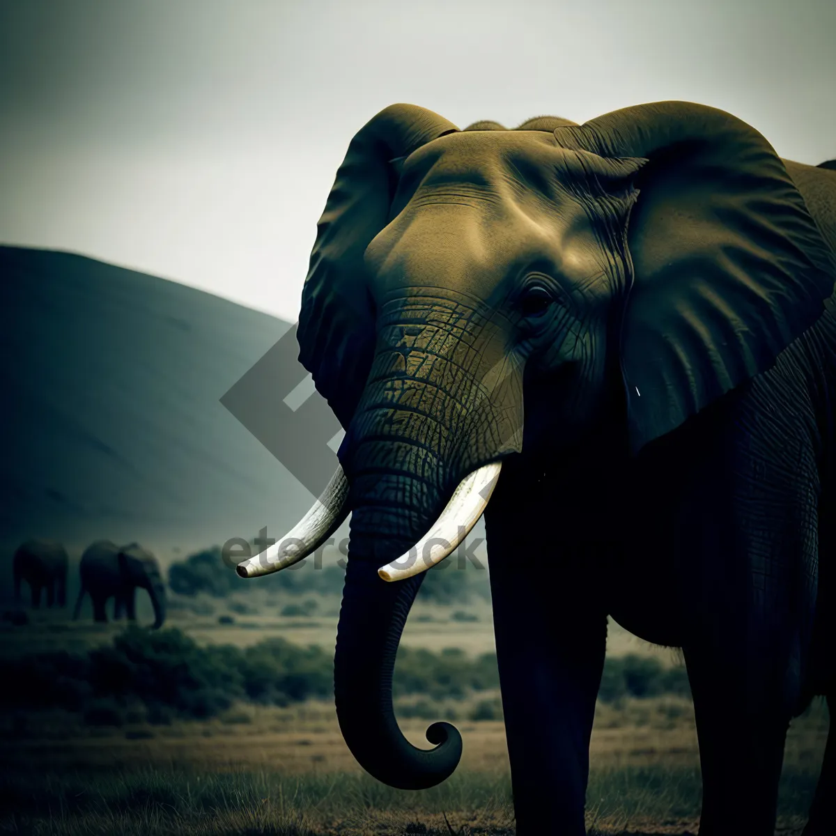 Picture of Majestic Elephant: Symbol of Wildlife's Strength and Beauty.