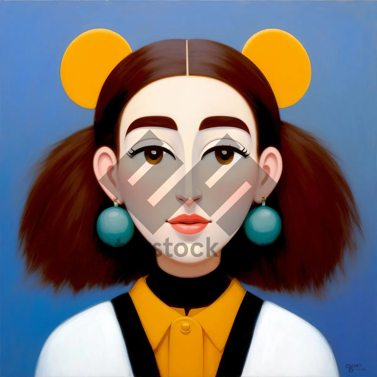 Picture of Cartoon boy clip art child housewife cutout.