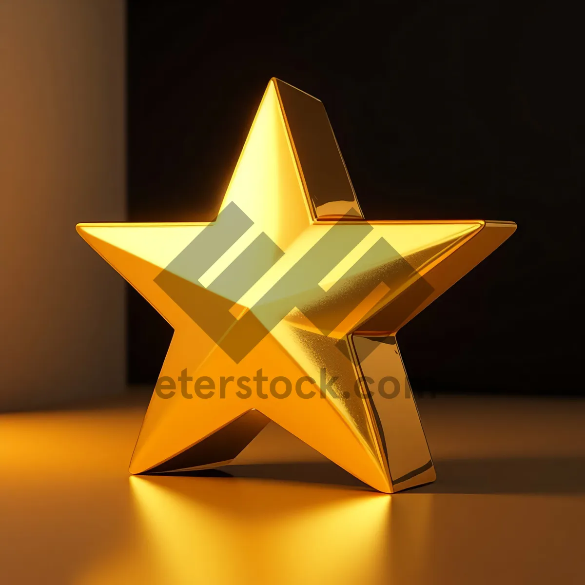 Picture of 3D Symbolic Star Design with Pyramid