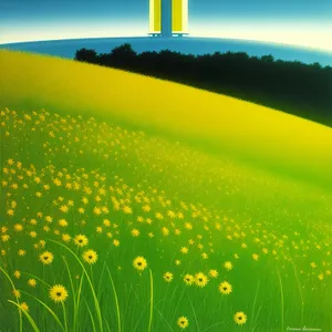 Golden Fields: Captivating Summer Rapeseed Landscape