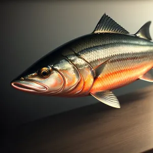 Coho Salmon swimming in an underwater aquarium