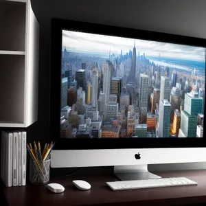 Modern Computer Monitor on Office Desk