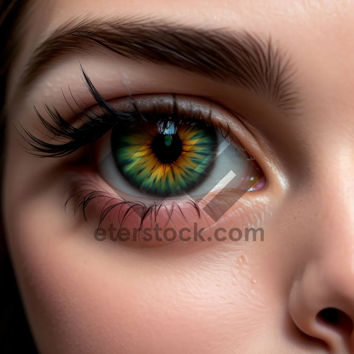 Picture of Glamorous Eye Makeup Closeup - Fashionable and Alluring