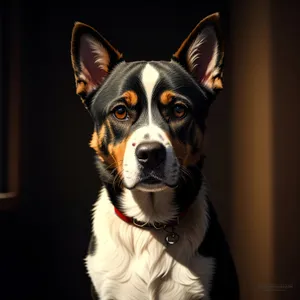 Adorable Swiss Mountain Dog Portrait - Purebred Canine Studio Shot