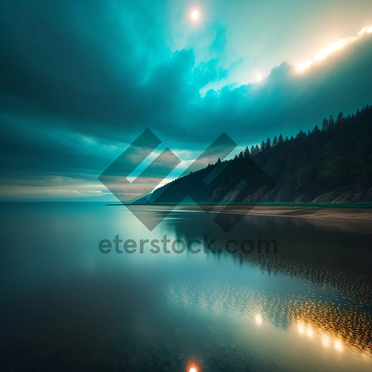 Picture of Starry Sunset Sky with Celestial Reflection