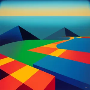 Abstract Flag Symbol in Graphic Design