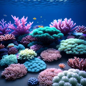 Colorful Underwater Coral Reef with Diverse Marine Life