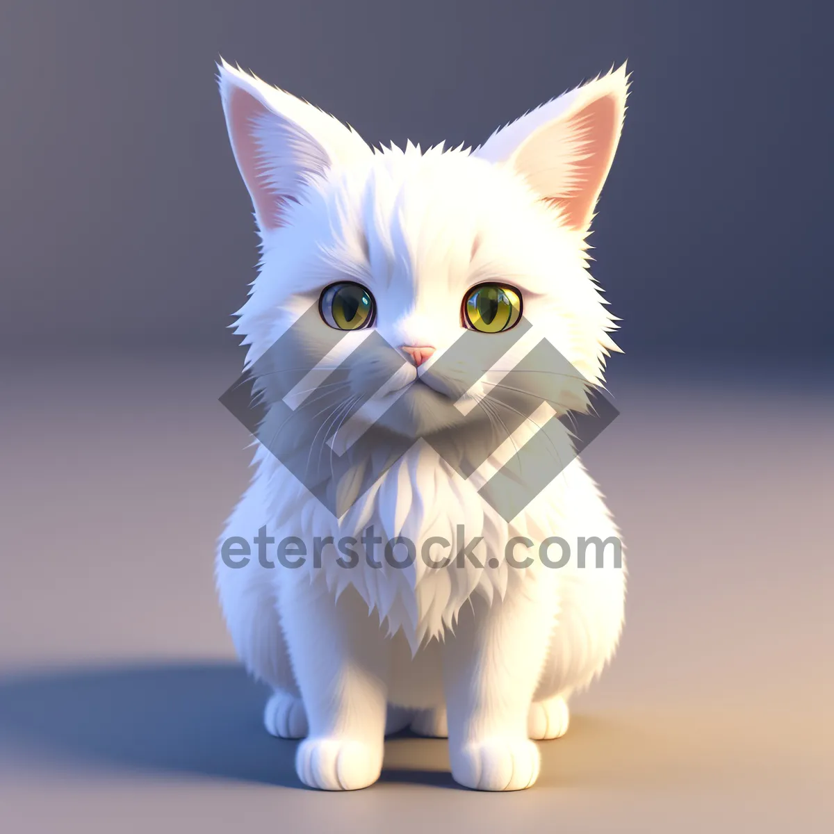 Picture of Cute Playful Gray Kitten with Striped Whiskers