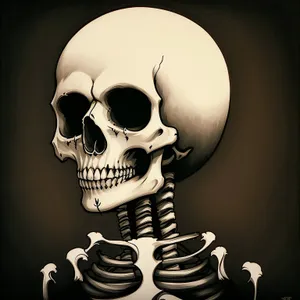 Spooky Skeleton Head: Fear-inducing Anatomy of Death