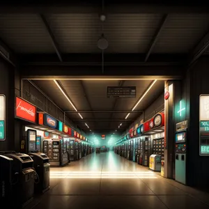 Urban Transport Hub: City Subway Terminal Interior