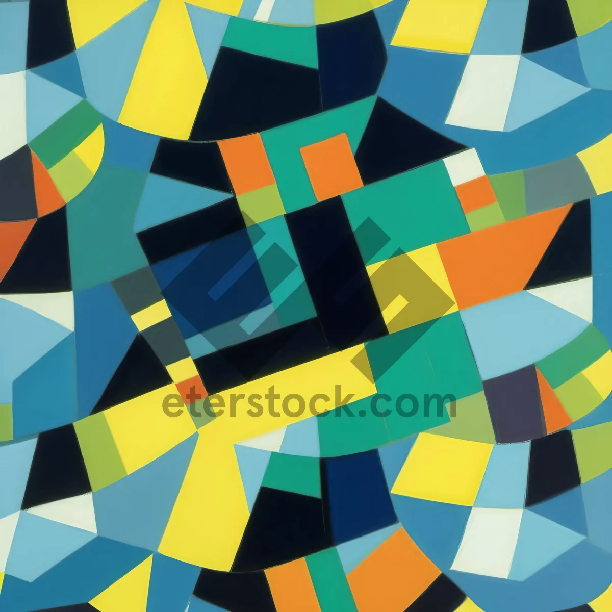 Picture of Geometric Checkered Mosaic Tile Design Texture