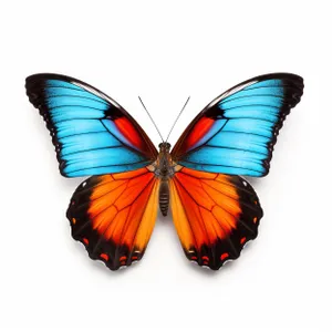 Colorful Butterfly with Coconut Wing in Spring Flight