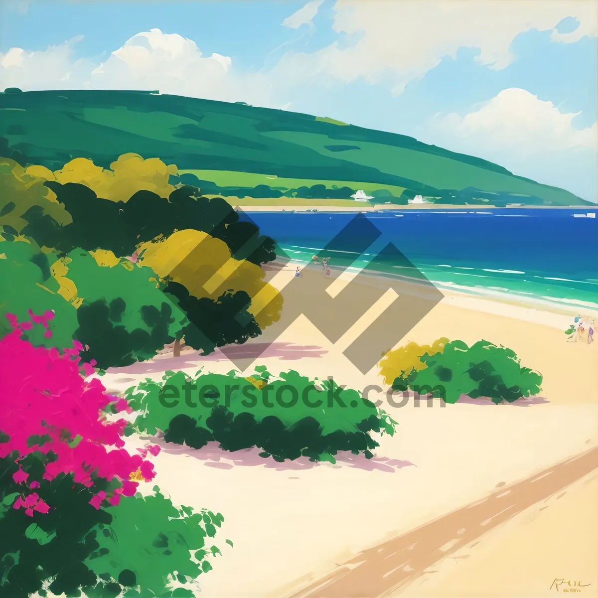 Picture of Serene Tropical Beachscape with Azure Waters