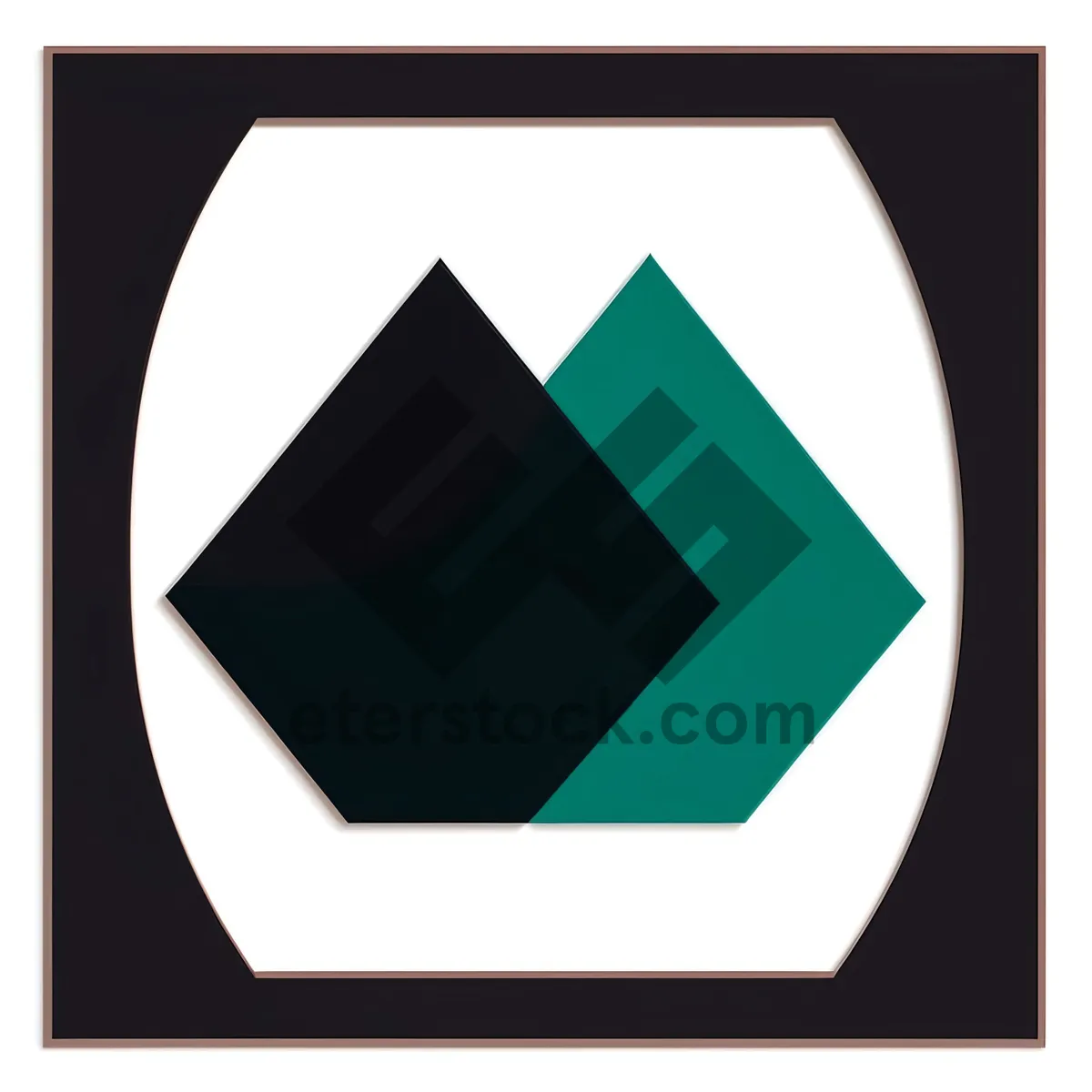 Picture of Blank Retro Snapshot Icon Design - Black Square Frame