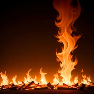 Fiery Blaze: Intense Heat and Burning Flames