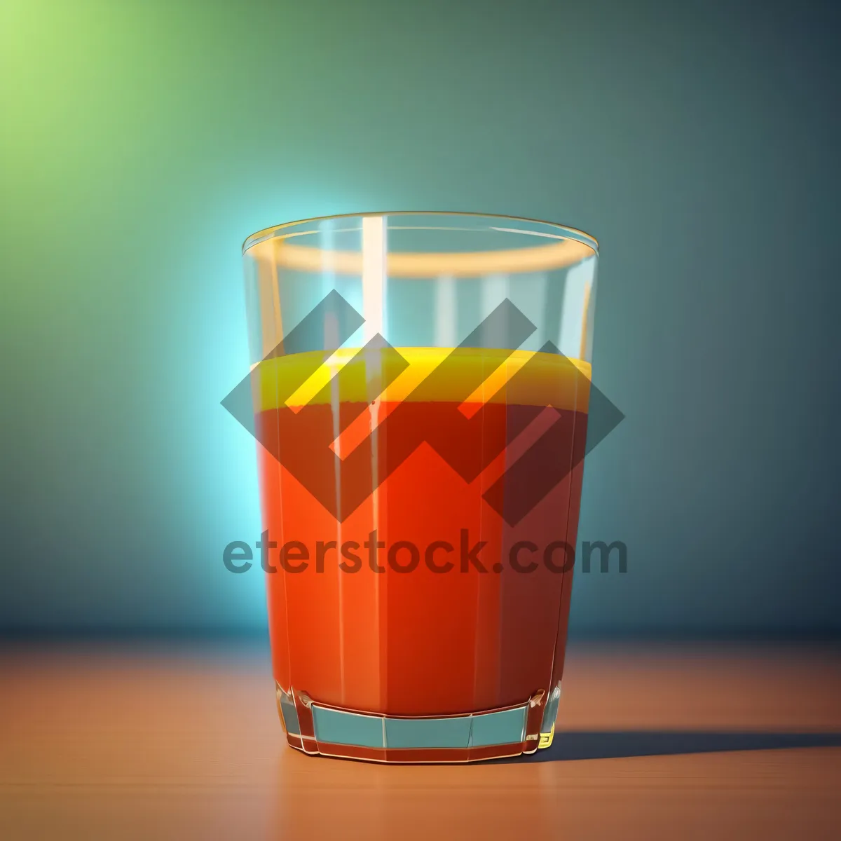 Picture of Golden Refreshment in a Transparent Glass