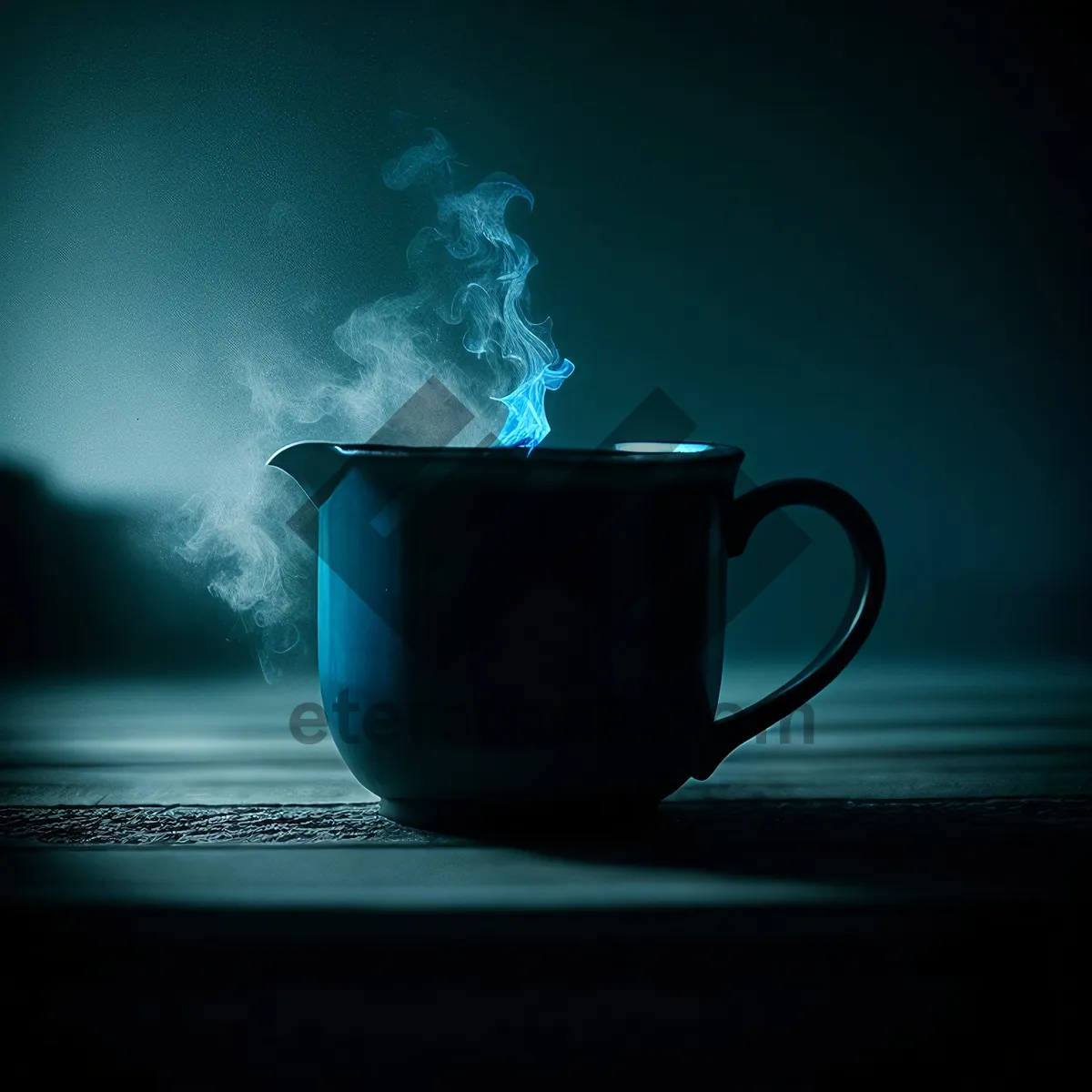 Picture of Morning Bliss - Steamy Cup of Coffee with Saucer