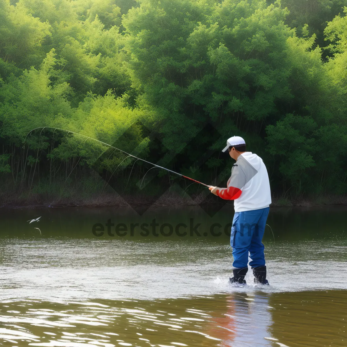 Picture of Active Golfer Enjoying Waterfront Golfing Experience