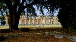 Memorial Park with Stone Fence and Trees