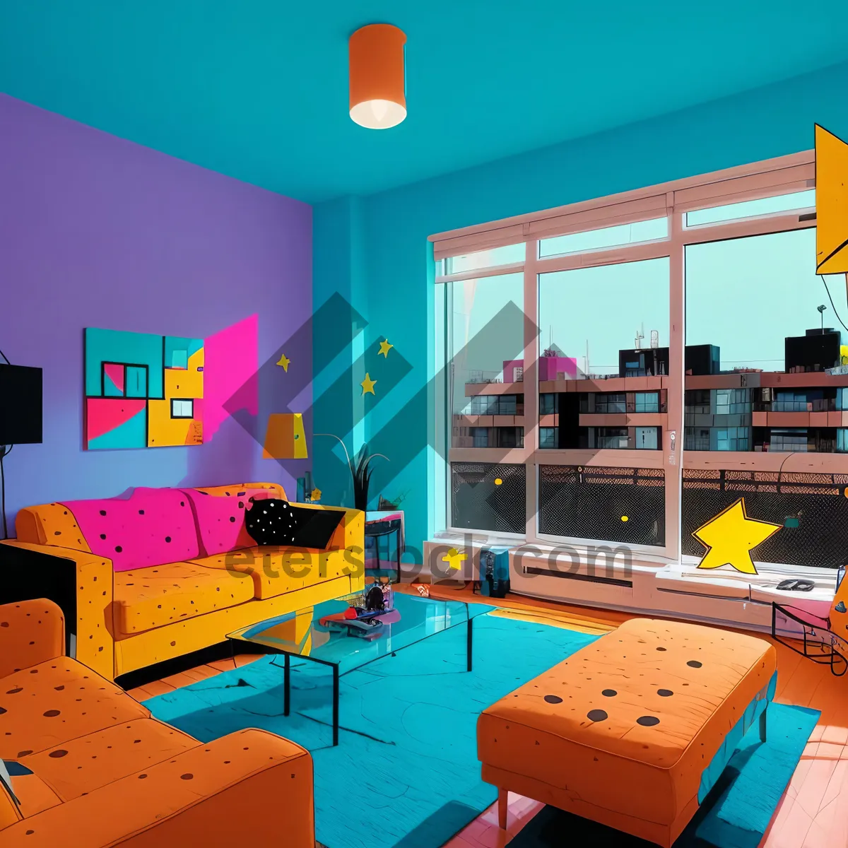 Picture of Modern Luxury Interior Decor with Wood Furniture