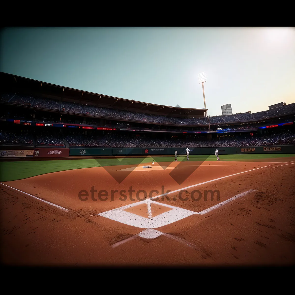 Picture of Nighttime Base and Stadium Landscape at Speedway