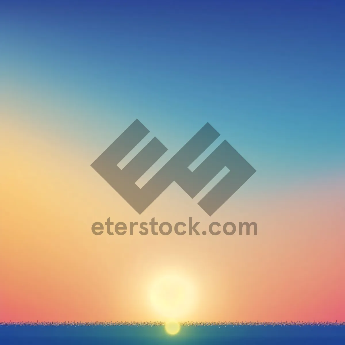 Picture of Vibrant Sunset Over Clear Blue Ocean