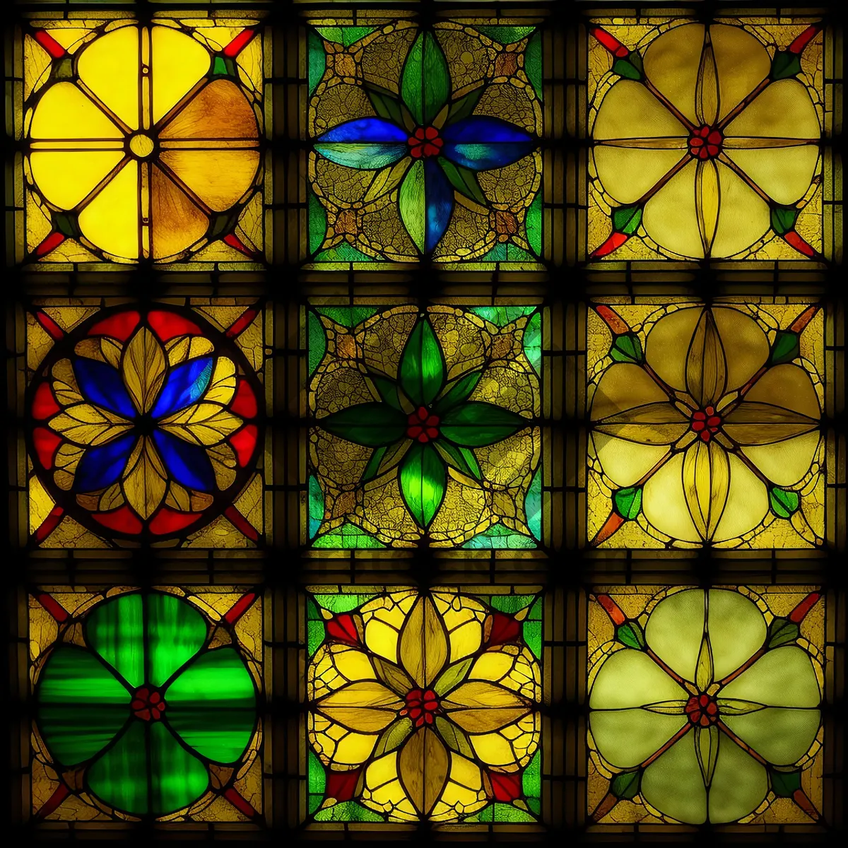 Picture of Vibrant Decorative Window Art Pattern