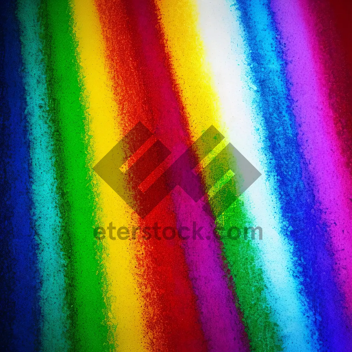 Picture of Colorful Watercolor Lines on Bright Background