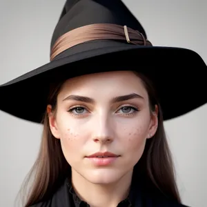 Smiling Lady in Stylish Cowboy Hat