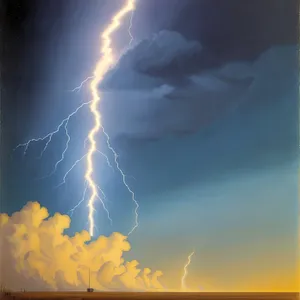 Vibrant Sky: Majestic Lightning Storm Illuminates the Night