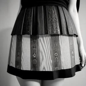 Stylish Black Skirt Fashion Portrait - Elegantly Posing Pretty Lady