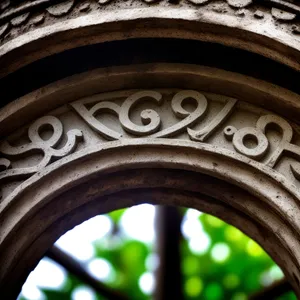 Historic Church with Intricate Banding and Architectural Detail