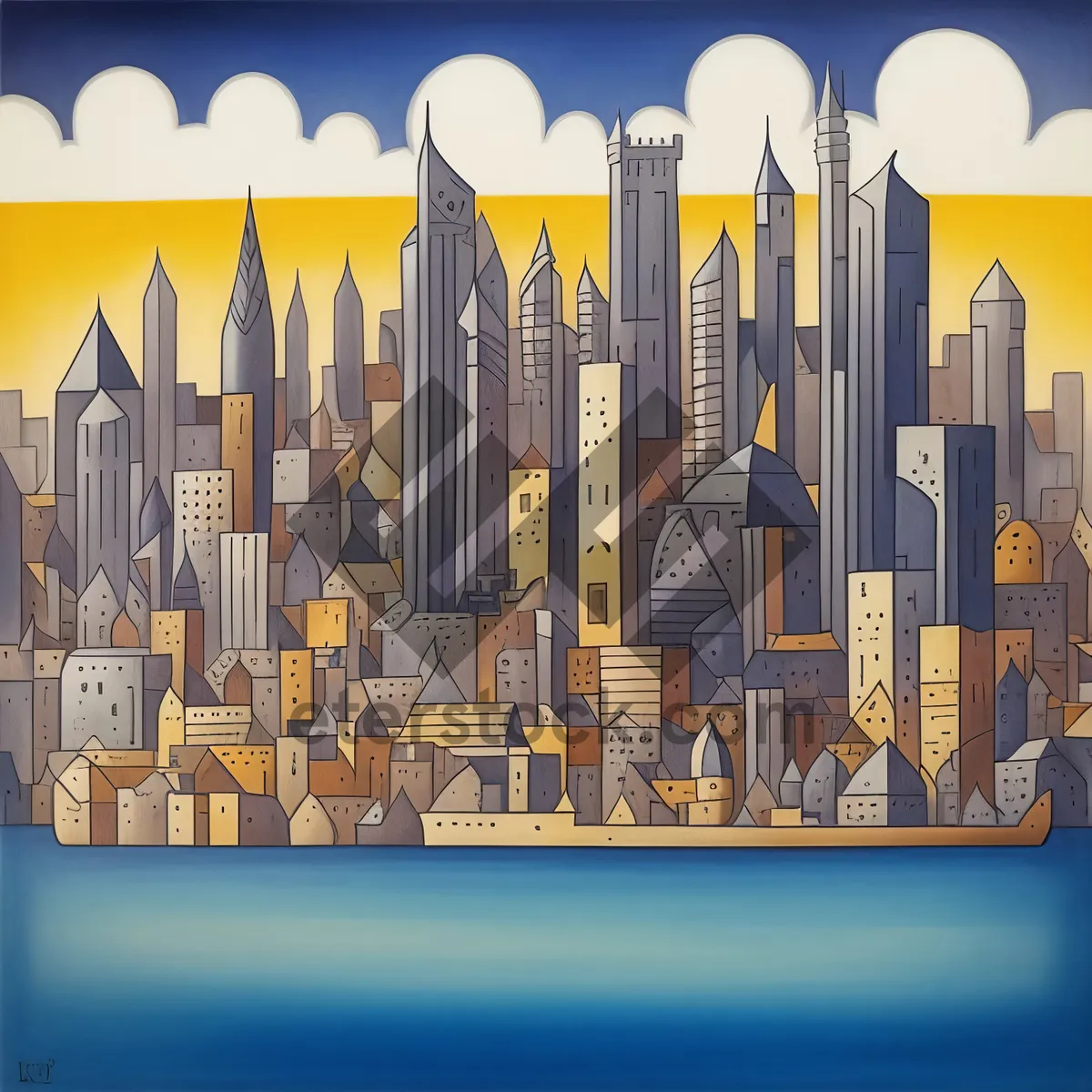 Picture of Colorful office building in the cityscape