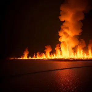 Blazing Fire: Intense Heat and Fiery Glow