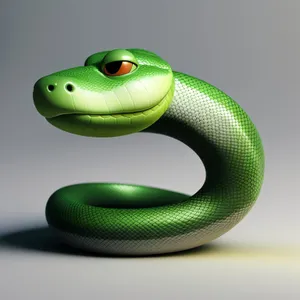 Deadly Green Mamba Serpent Slithering Gracefully