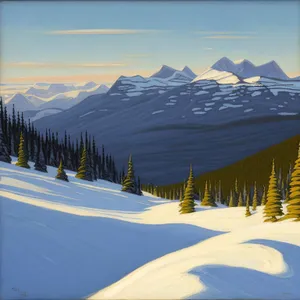 Winter Wonderland: Majestic Alpine Mountain Landscape