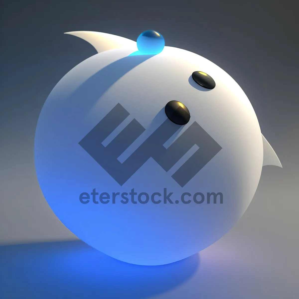 Picture of 3D Globe Icon with Cartoon Earth Satellite Symbol