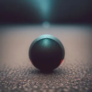 Golf ball on electronic trackball device.