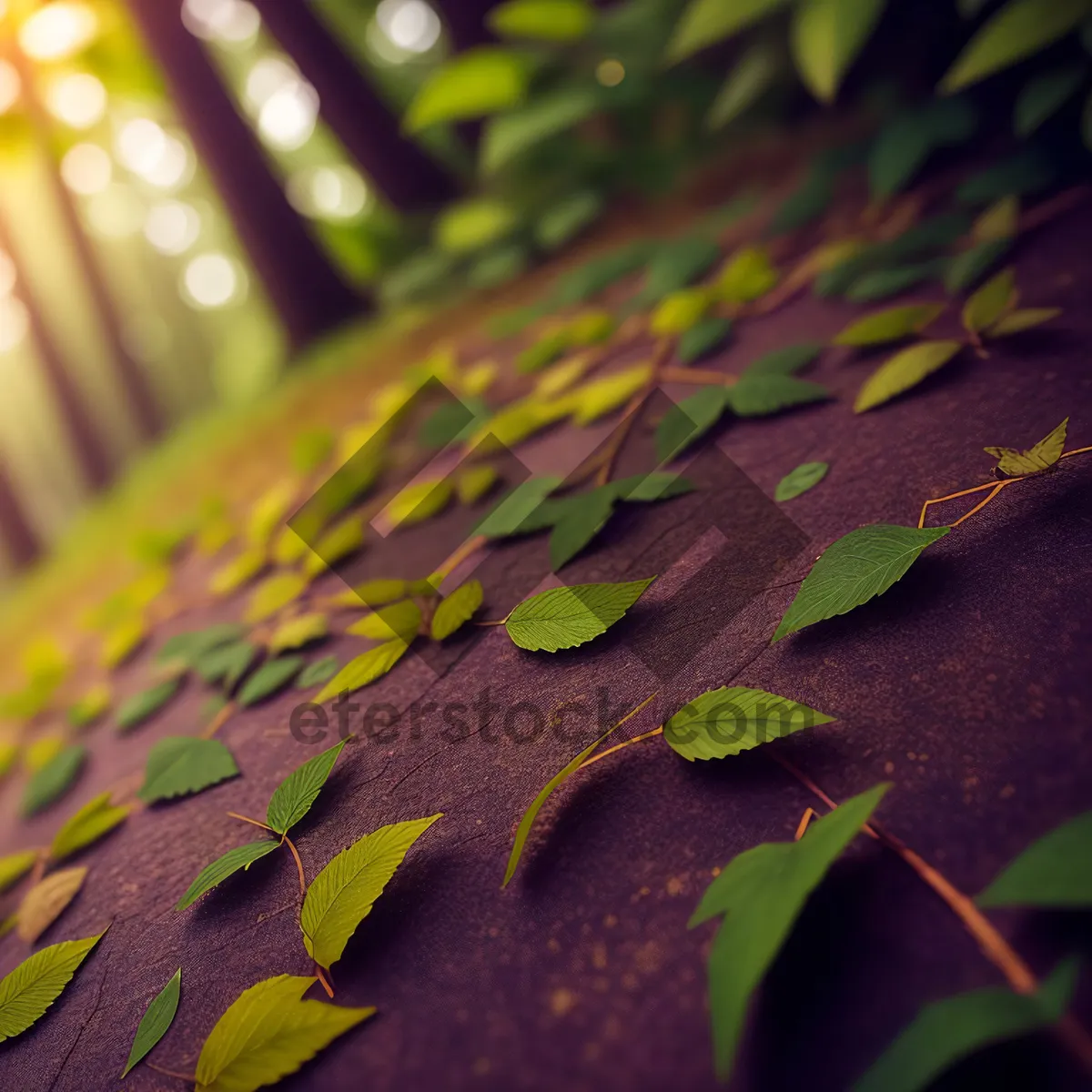 Picture of Vibrant Autumn Foliage in Maple Forest