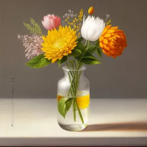 Colorful Tulip Bouquet in Vase