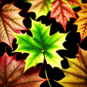 Vibrant Autumn Maple Leaves Pattern Wallpaper