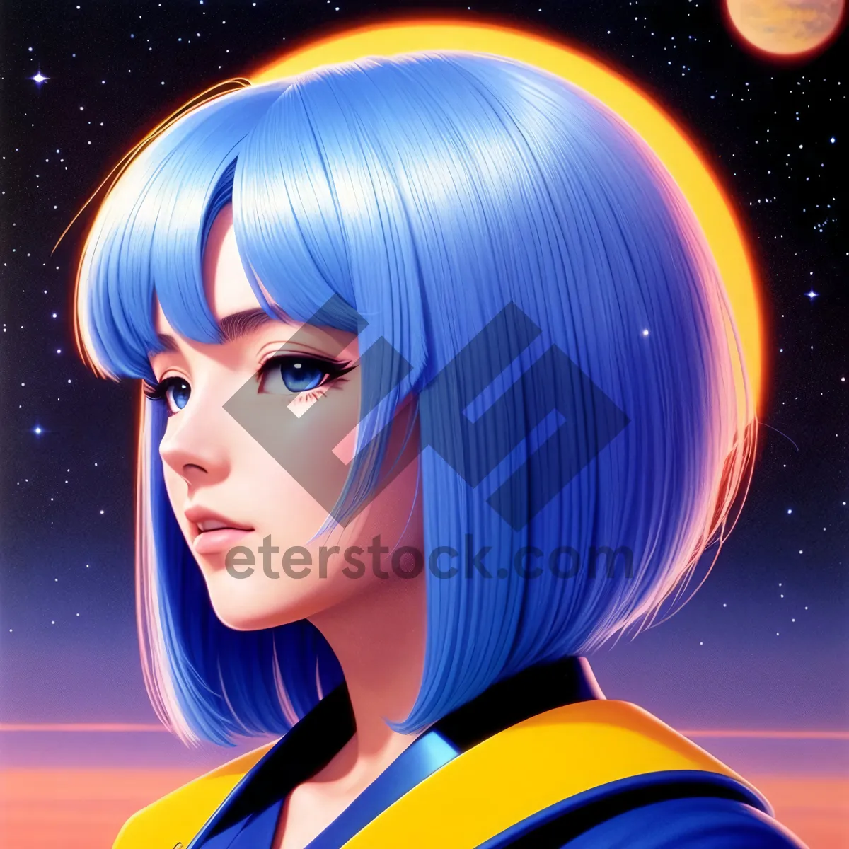 Picture of Stunning Blonde Sorcerer DJ with Celestial Makeup