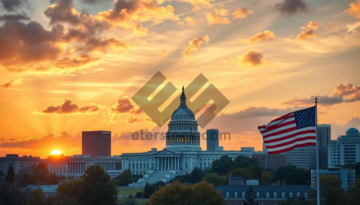 Picture of Golden Orthodox Cathedral Dome in Historic Capital City