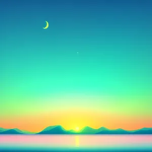Vibrant Summer Sky: A Bright Artistic Landscape
