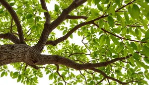 Summer Park Trees with Snakes and Green Foliage