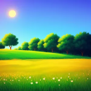Vibrant Dandelion Meadow in Rural Landscape