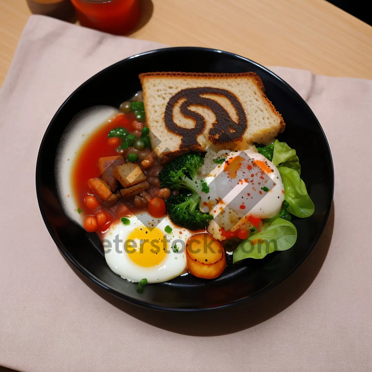 Picture of Gourmet Vegetable Plate with Delicious Sauce
