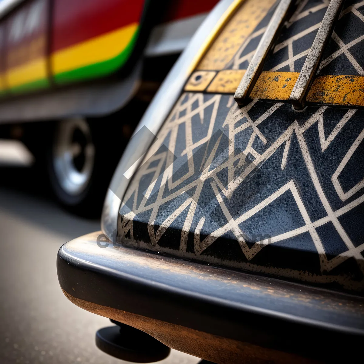 Picture of Sleek Car Spoiler Enhancing Vehicle Aerodynamics.